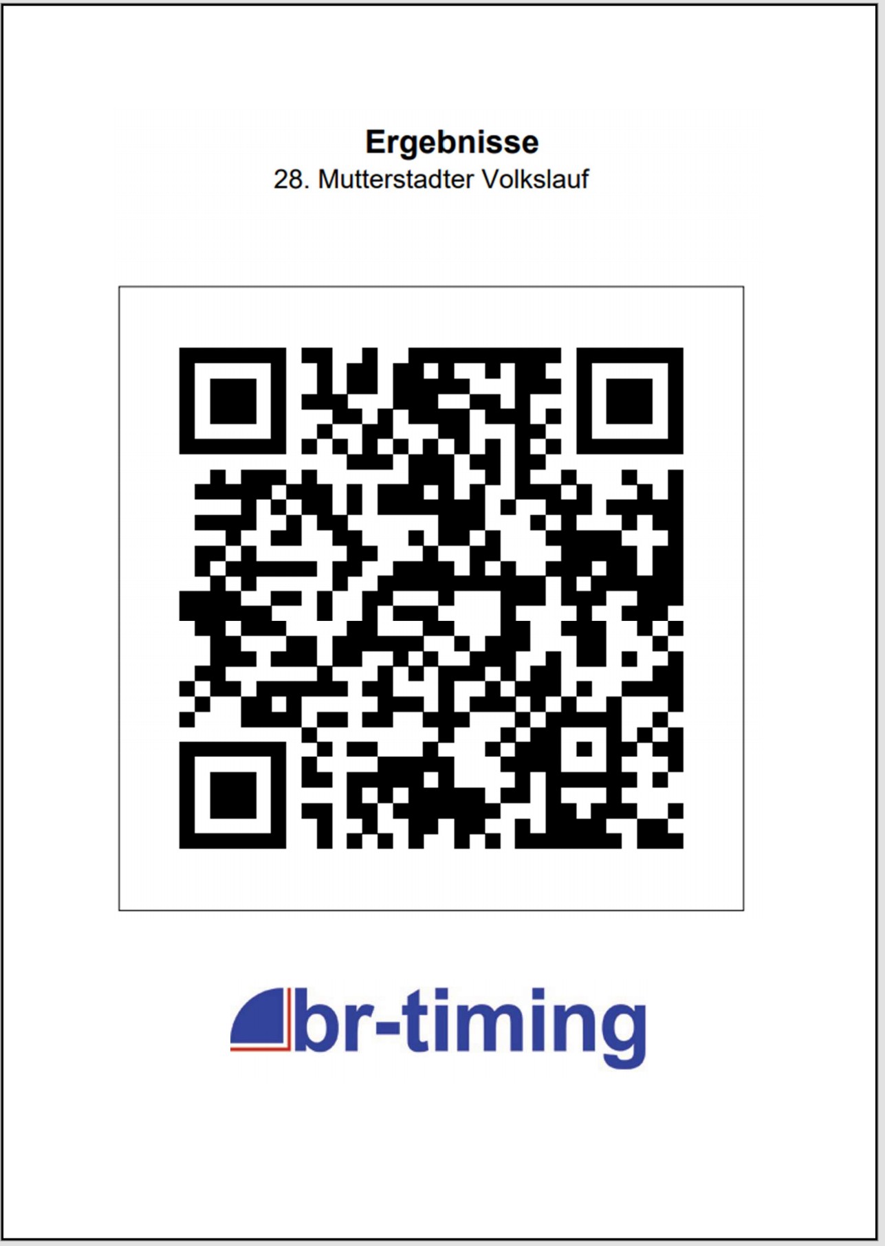 Ergebnisse Volkslauf